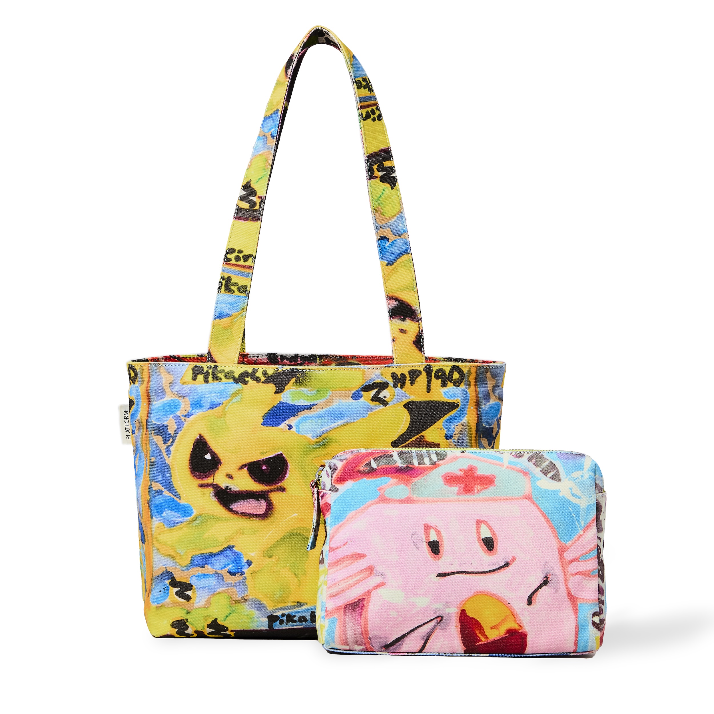 カビゴン　ニャース　ドードー　ドードリオ　20th Evolution Tote & Pouch Katherine Bernhardt | Buy Art Online | PLATFORM